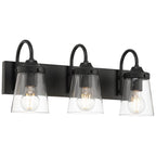 Access Lighting 62023-BL/CLR Black 3 Light Vanity Image 1