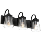 Access Lighting 62023-BL/CLR Black 3 Light Vanity Image 5