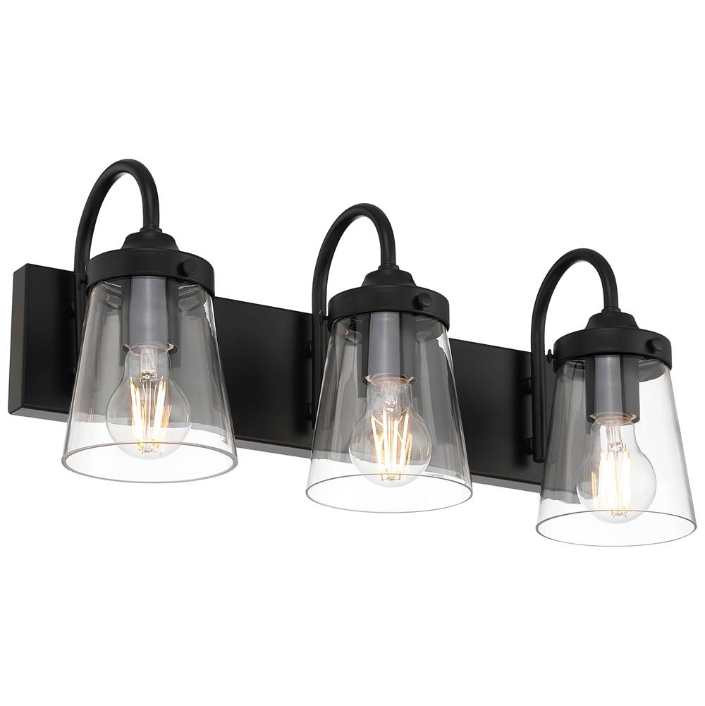 Access Lighting 62023-BL/CLR Black 3 Light Vanity Image 5