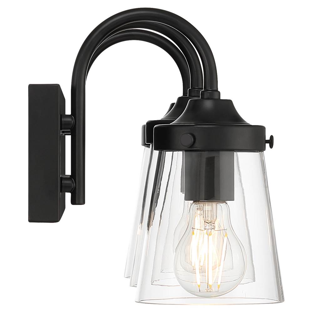 Access Lighting 62023-BL/CLR Black 3 Light Vanity Image 4