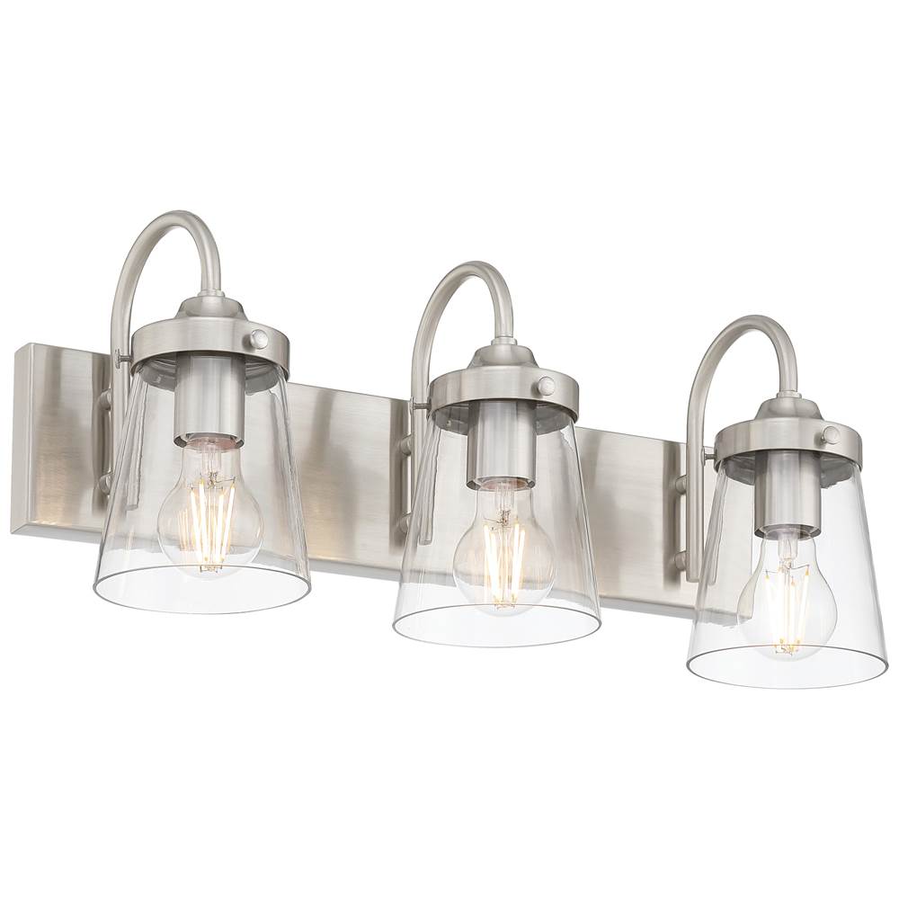 Access Lighting 62023-BS/CLR Brushed Steel 3 Light Vanity Image 5