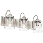 Access Lighting 62023-BS/CLR Brushed Steel 3 Light Vanity Image 5