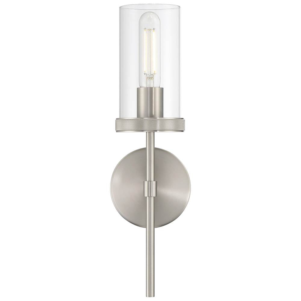 Access Lighting 62308-BS/CLR Brushed Steel 1 Light Wall Sconce Image 6