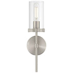 Access Lighting 62308-BS/CLR Brushed Steel 1 Light Wall Sconce Image 6