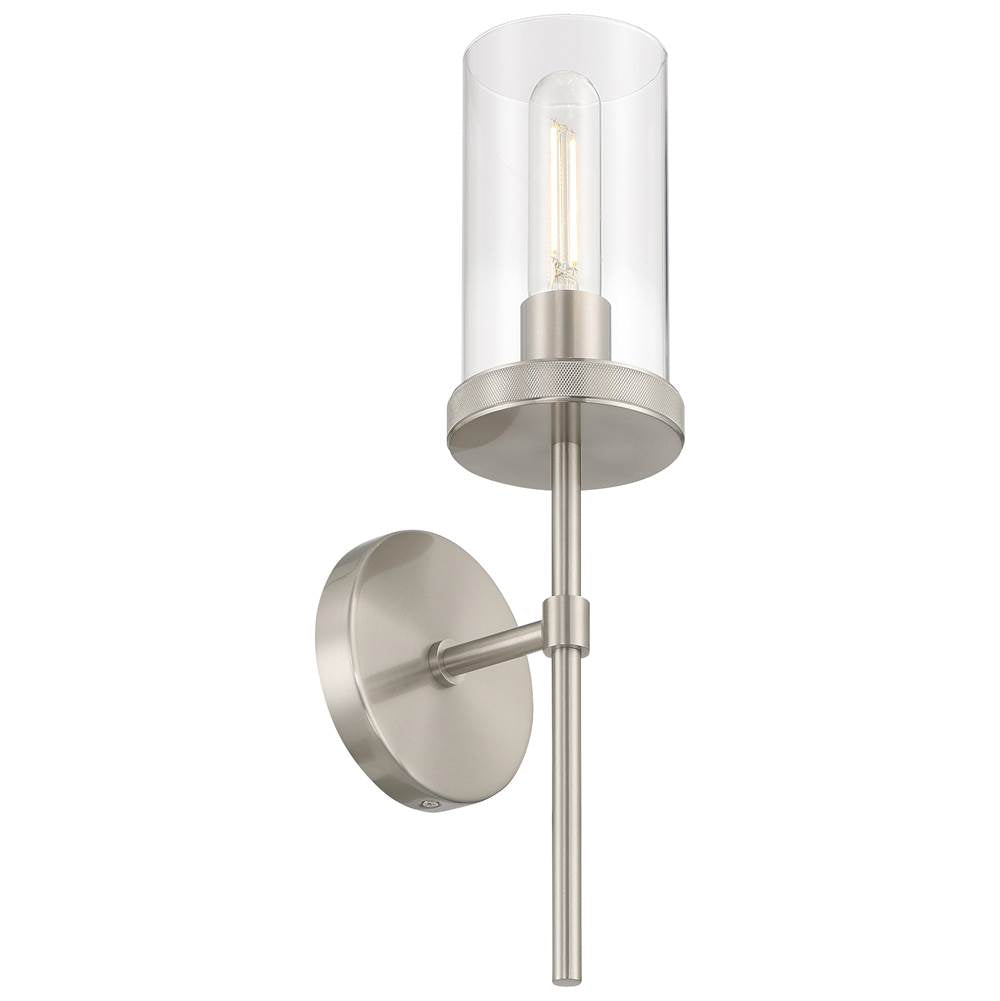 Access Lighting 62308-BS/CLR Brushed Steel 1 Light Wall Sconce Image 4