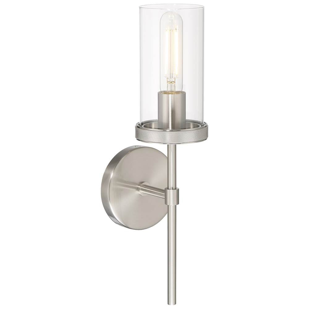 Access Lighting 62308-BS/CLR Brushed Steel 1 Light Wall Sconce Image 3