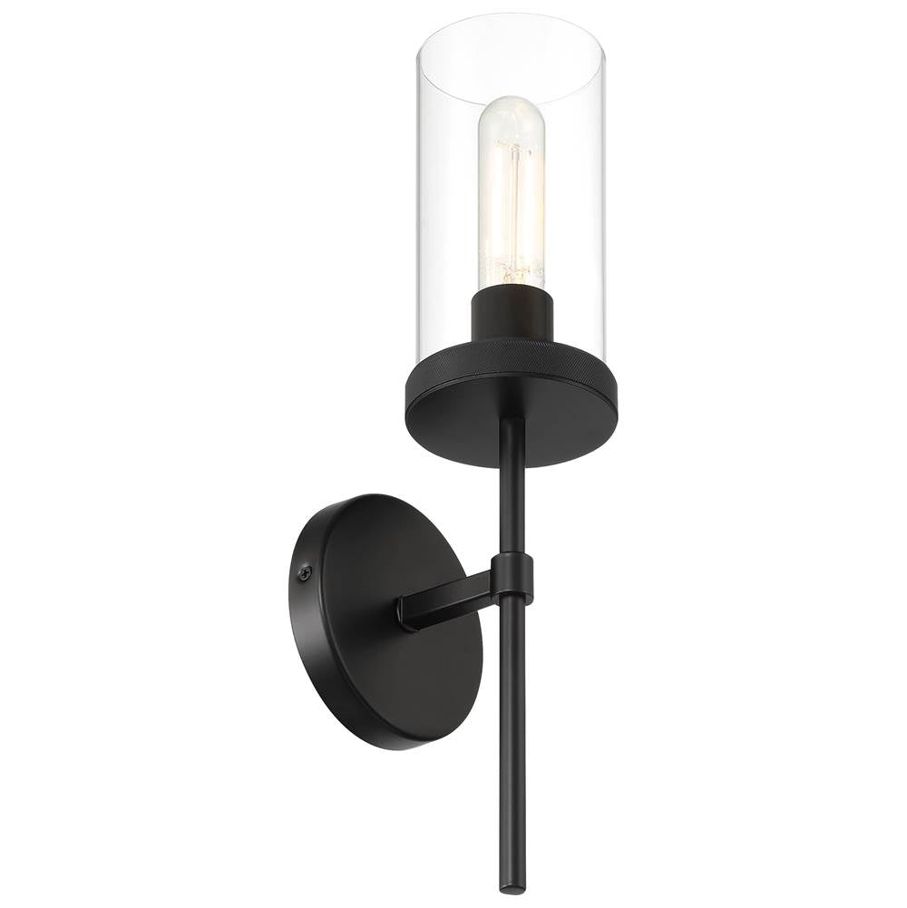 Access Lighting 62308-MBL/CLR Matte Black 1 Light Wall Sconce Image 5