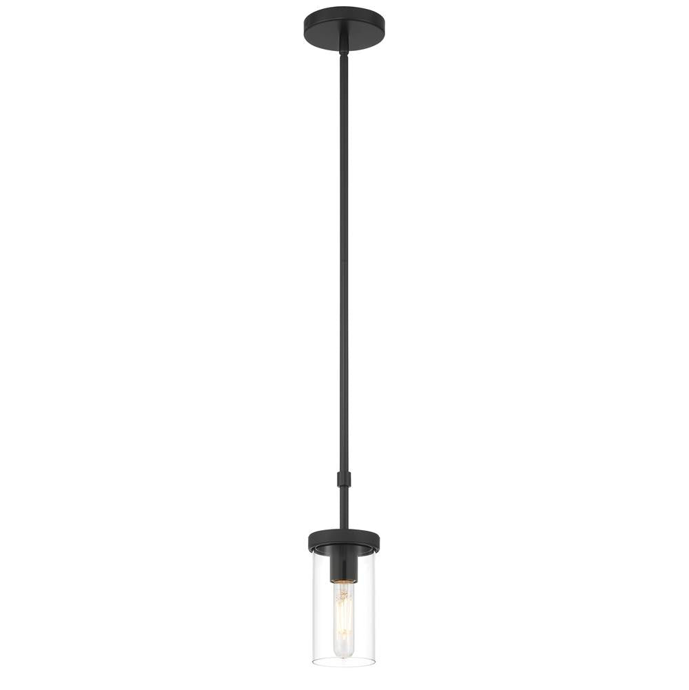 Access Lighting 62309-MBL/CLR Matte Black 1 Light Pendant Image 1
