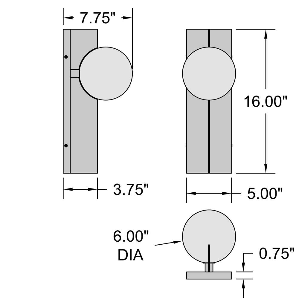 Access Lighting 62336LEDDLP-GLD/OPL Gold 1 Light Led Wall Sconce Image 2