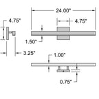 Access Lighting 62363LEDDCS-MBL/WHT Matte Black Led Vanity Image 2