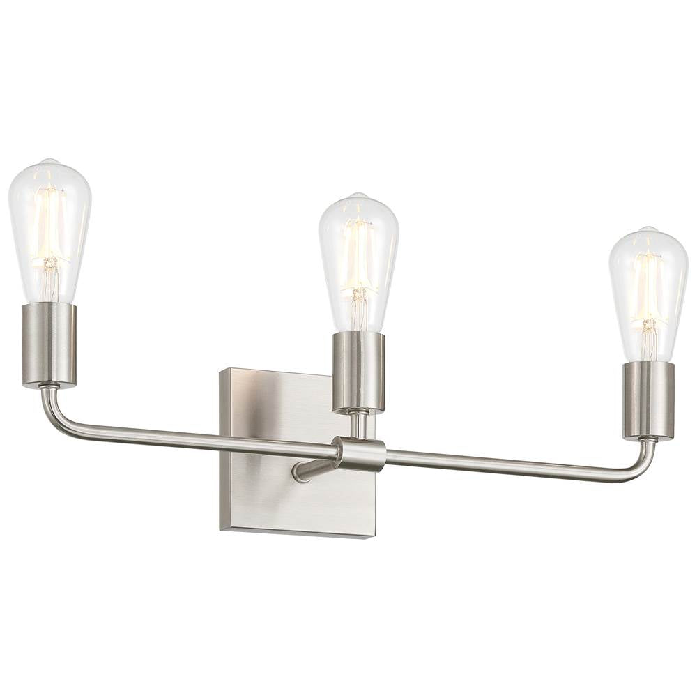 Access Lighting 62443-BS Brushed Steel 3 Light Vanity Image 1