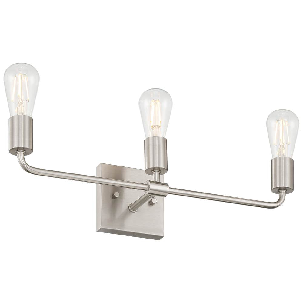 Access Lighting 62443-BS Brushed Steel 3 Light Vanity Image 3
