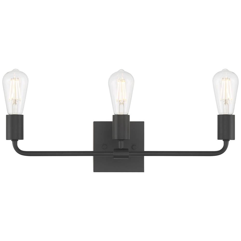 Access Lighting 62443-MBL Matte Black 3 Light Vanity Image 7