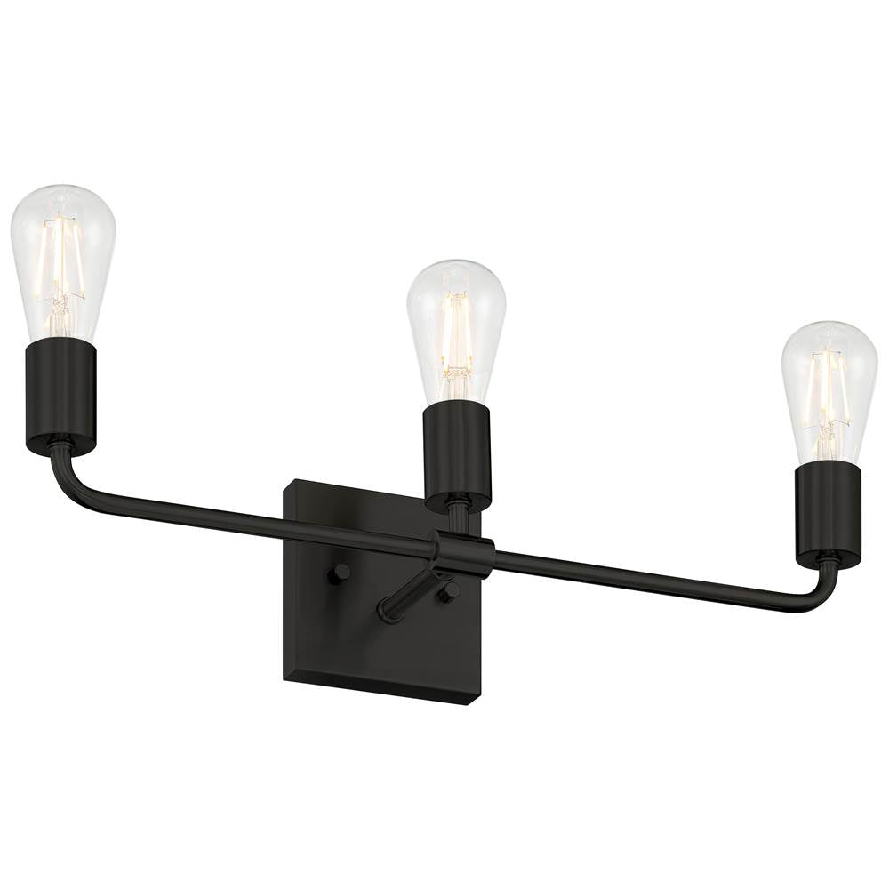 Access Lighting 62443-MBL Matte Black 3 Light Vanity Image 2