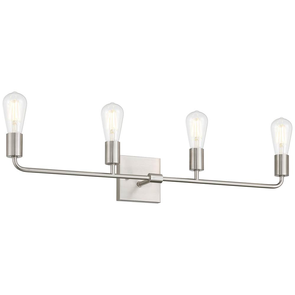Access Lighting 62444-BS Brushed Steel 4 Light Vanity Image 1