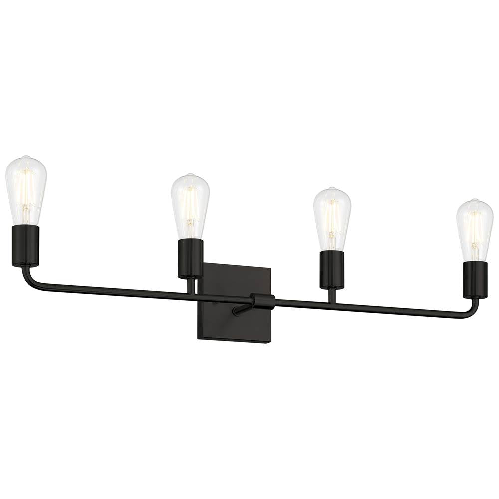 Access Lighting 62444-MBL Matte Black 4 Light Vanity Image 1