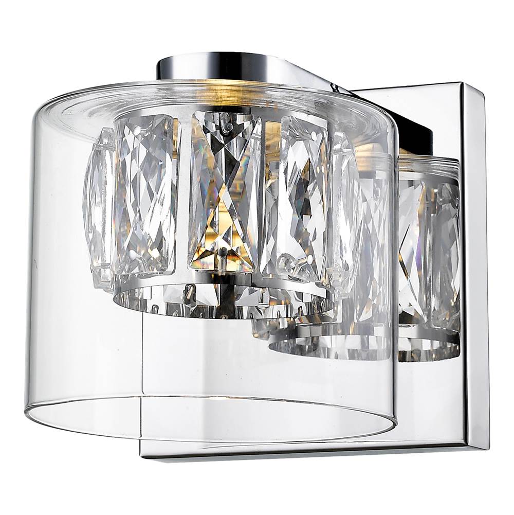 Access Lighting 62555LEDD-MSS/CCLCLR Mirrored Stainless Steel 1 Light Led Wall Sconce And Vanity Image 1