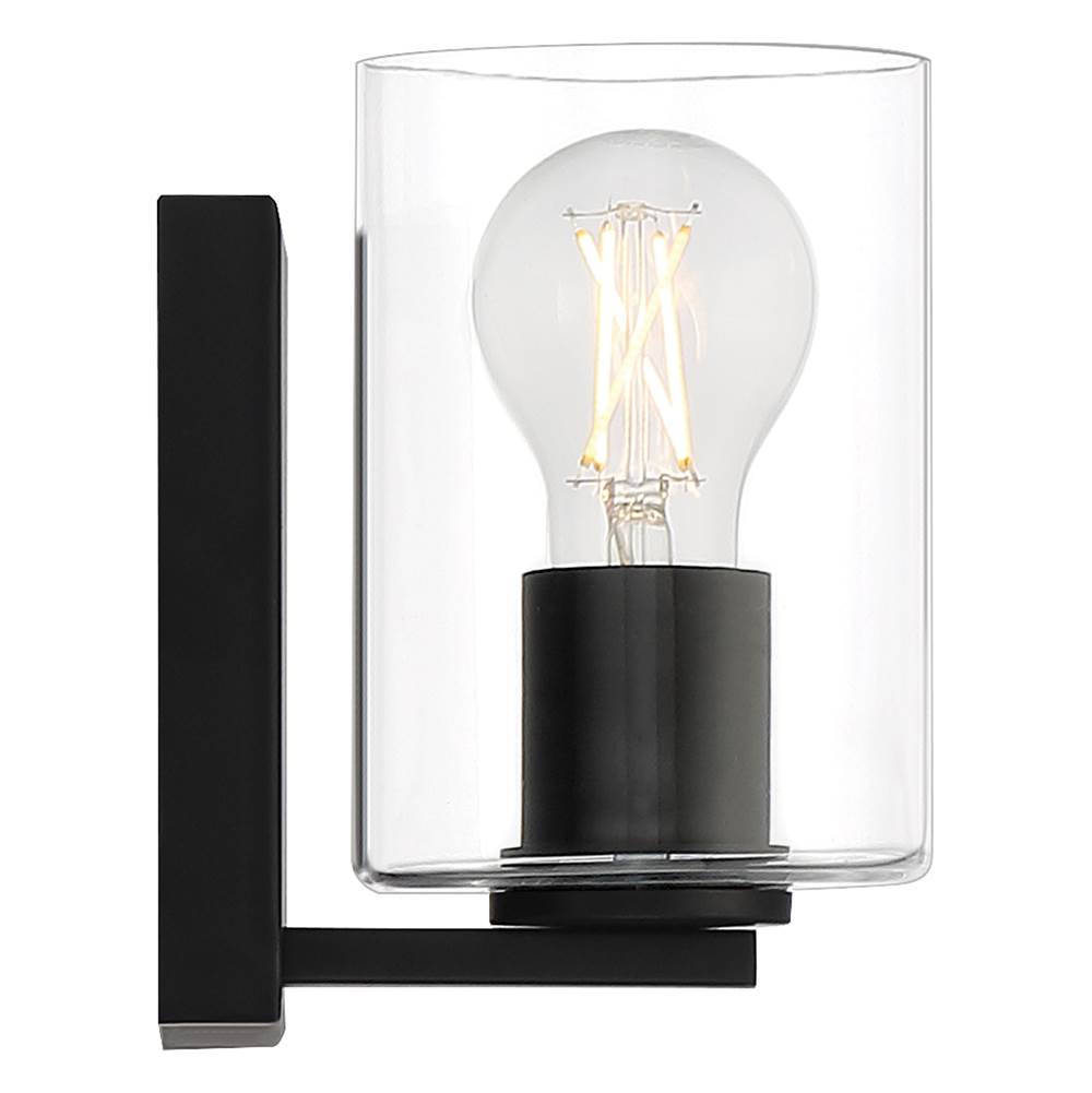 Access Lighting 62580LEDDLP-MBL/CLR Matte Black 1 Light Led Wall Sconce And Vanity Image 3