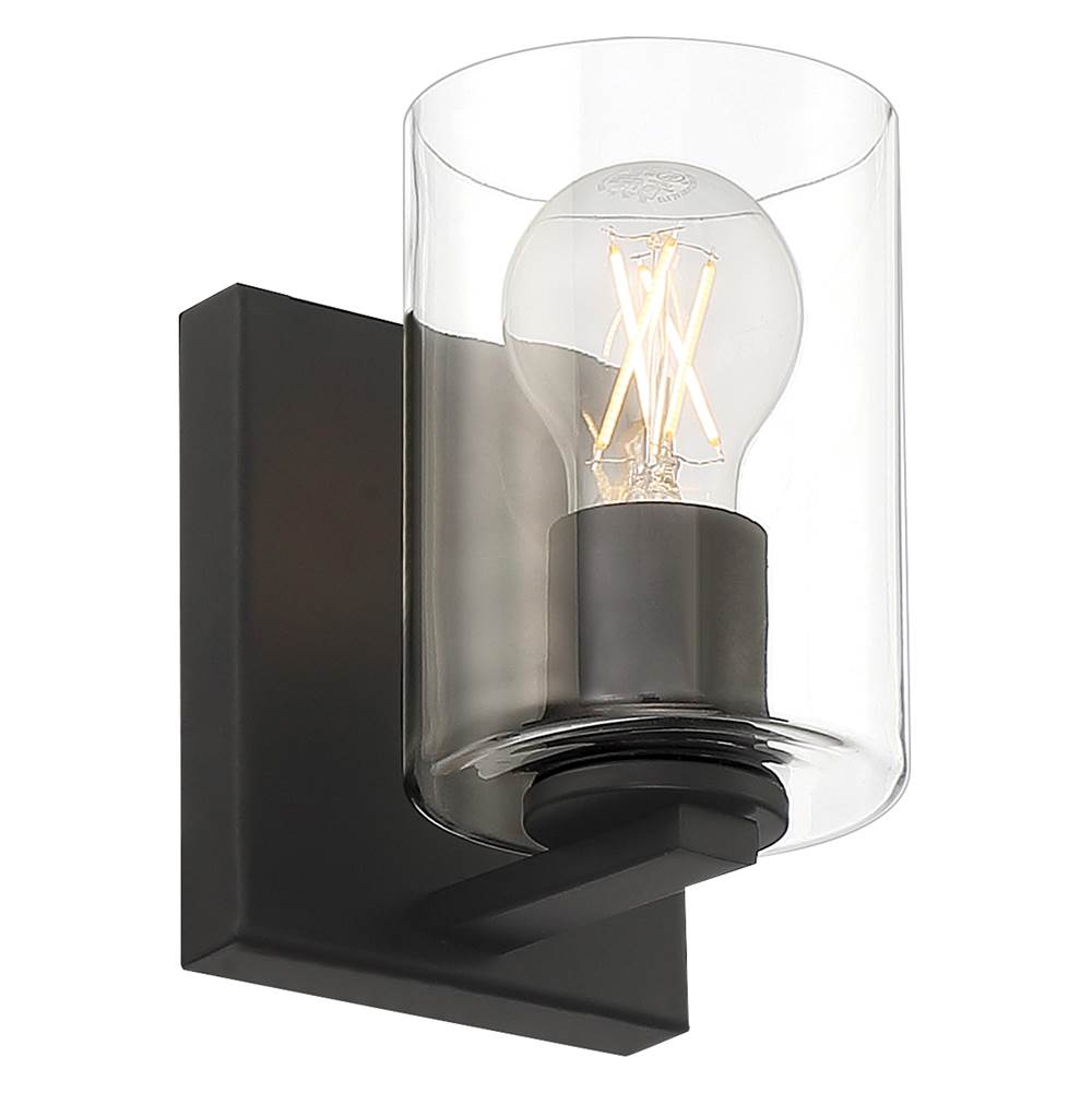 Access Lighting 62580LEDDLP-MBL/CLR Matte Black 1 Light Led Wall Sconce And Vanity Image 4