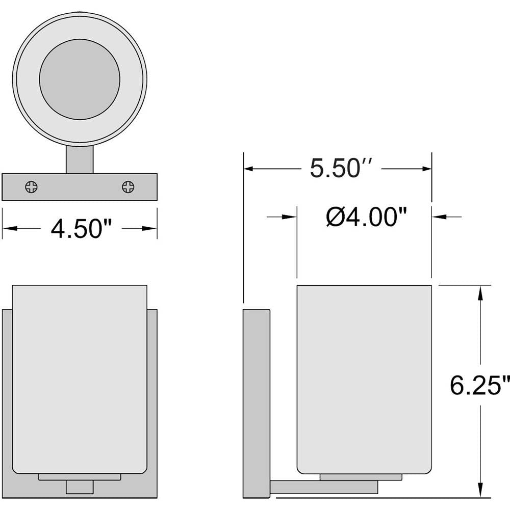 Access Lighting 62580LEDDLP-MBL/CLR Matte Black 1 Light Led Wall Sconce And Vanity Image 2