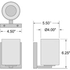 Access Lighting 62580LEDDLP-MBL/CLR Matte Black 1 Light Led Wall Sconce And Vanity Image 2