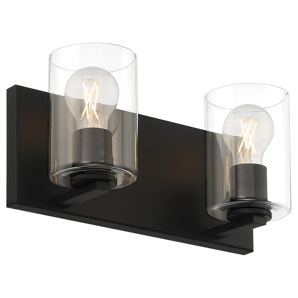 Access Lighting 62581LEDDLP-MBL/CLR Matte Black 2 Light Led Vanity Image 3