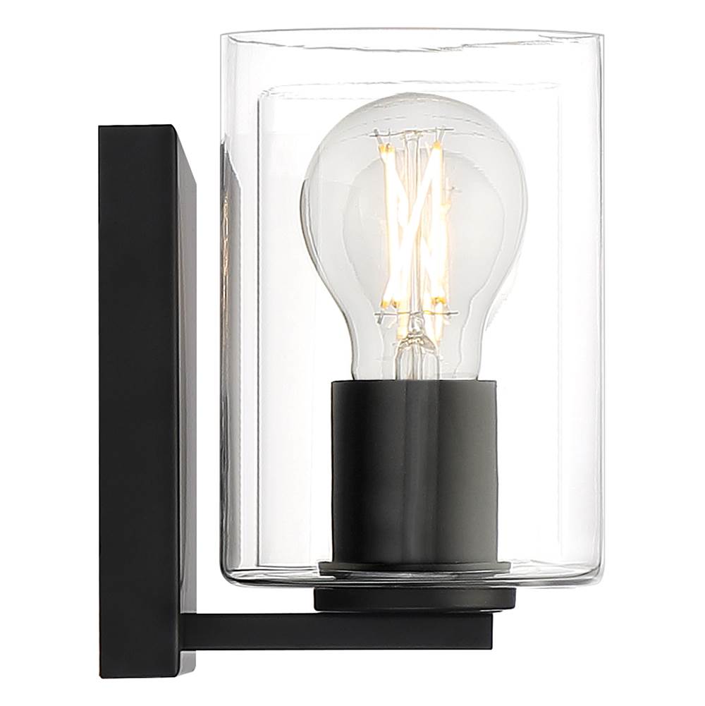 Access Lighting 62582LEDDLP-MBL/CLR Matte Black 3 Light Led Vanity Image 7