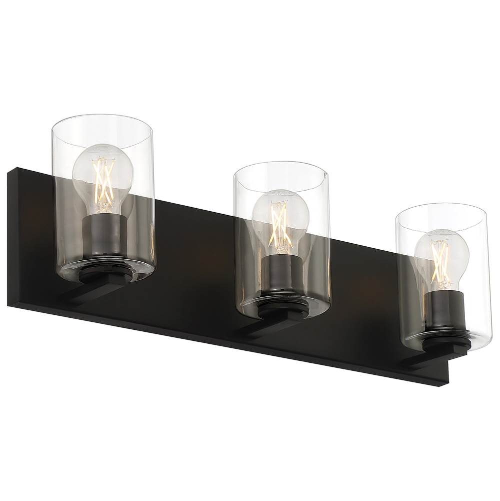 Access Lighting 62582LEDDLP-MBL/CLR Matte Black 3 Light Led Vanity Image 6