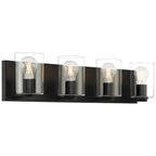 Access Lighting 62583LEDDLP-MBL/CLR Matte Black 4 Light Led Vanity Image 1