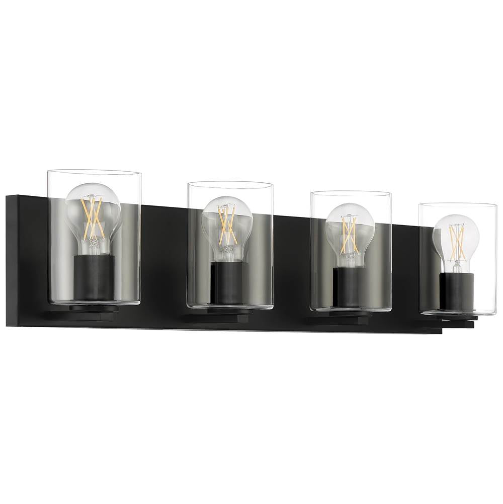 Access Lighting 62583LEDDLP-MBL/CLR Matte Black 4 Light Led Vanity Image 2