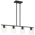Access Lighting 62586LEDDLP-MBL/CLR Matte Black Led Linear Pendant Image 1