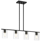 Access Lighting 62586LEDDLP-MBL/CLR Matte Black Led Linear Pendant Image 1