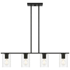 Access Lighting 62586LEDDLP-MBL/CLR Matte Black Led Linear Pendant Image 5