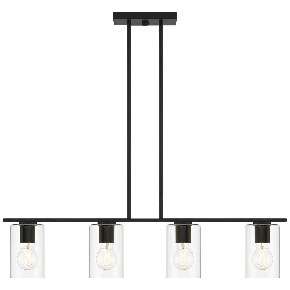 Access Lighting 62586LEDDLP-MBL/CLR Matte Black Led Linear Pendant Image 5