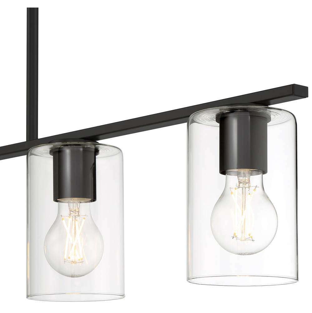 Access Lighting 62586LEDDLP-MBL/CLR Matte Black Led Linear Pendant Image 4