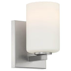 Access Lighting 62621-BS/OPL Brushed Steel 1 Light Wall Sconce And Vanity Image 1