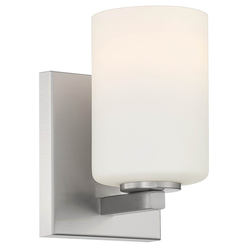 Access Lighting 62621-BS/OPL Brushed Steel 1 Light Wall Sconce And Vanity Image 1