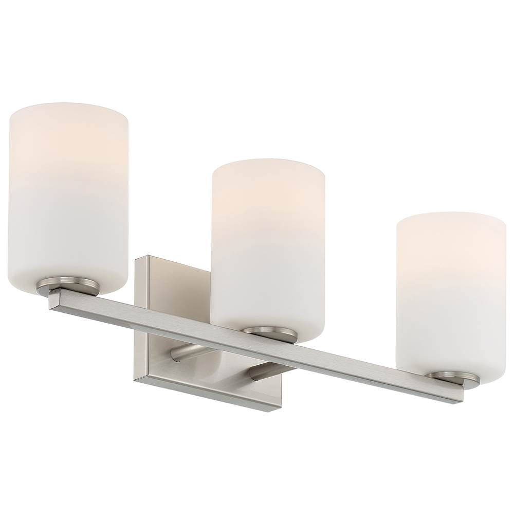Access Lighting 62623-BS/OPL Brushed Steel Sienna 3 Light Vanity Image 3