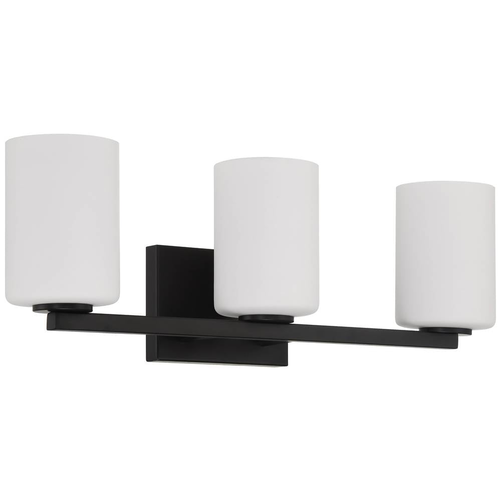 Access Lighting 62623-MBL/OPL Matte Black Sienna 3 Light Vanity Image 2