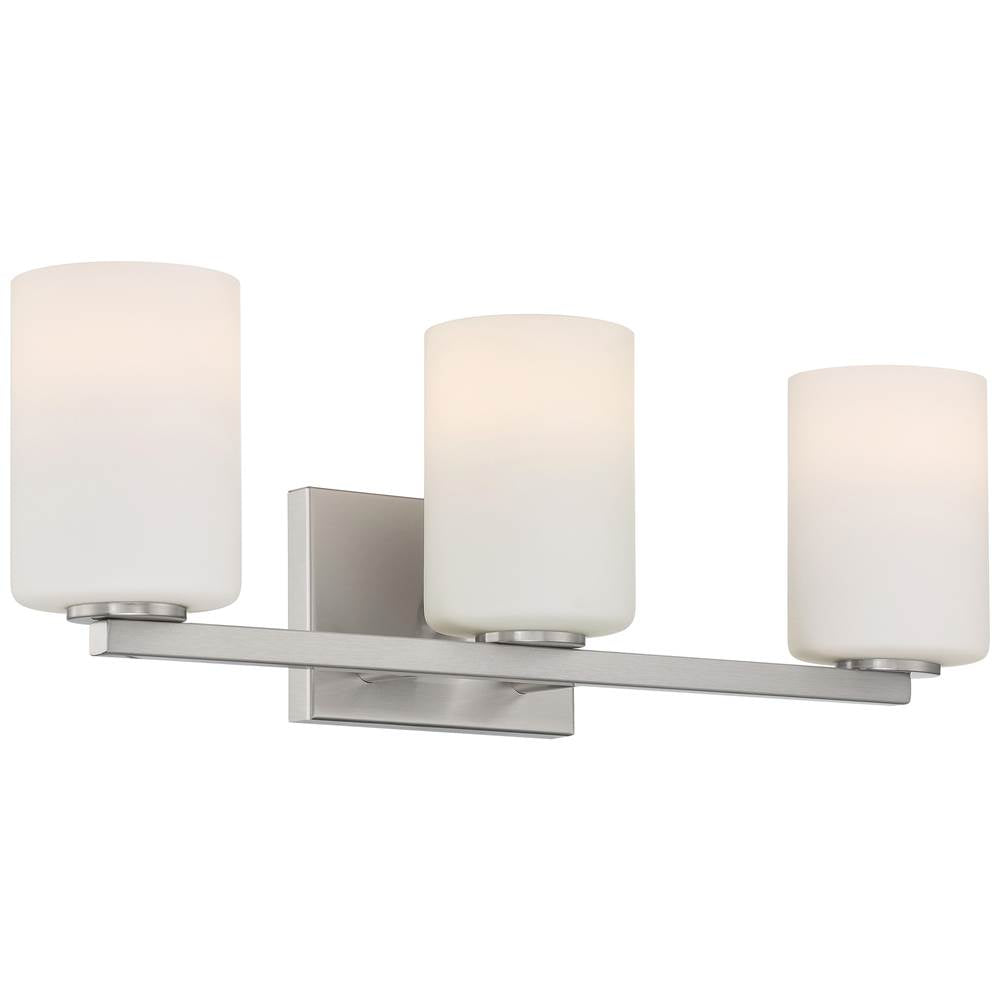 Access Lighting 62623LEDDLP-BS/OPL Brushed Steel Sienna 3 Light Led Vanity Image 1