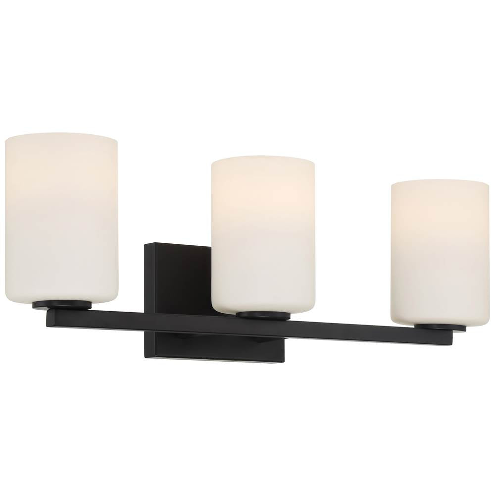 Access Lighting 62623LEDDLP-MBL/OPL Matte Black Sienna 3 Light Led Vanity Image 1
