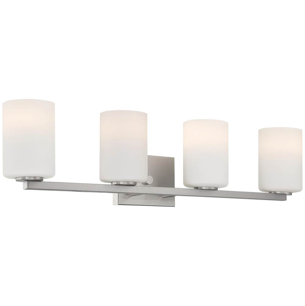 Access Lighting 62624LEDDLP-BS/OPL Brushed Steel Sienna 4 Light Led Vanity Image 1
