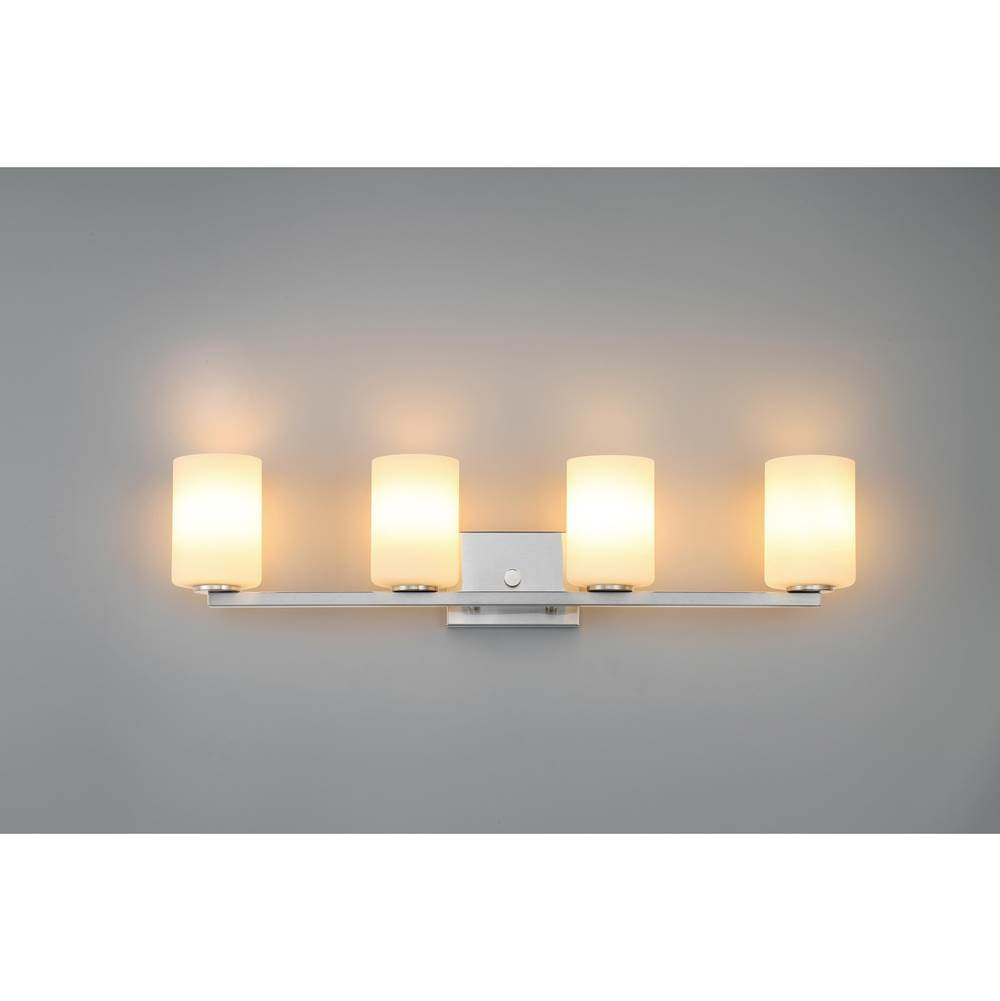 Access Lighting 62624LEDDLP-BS/OPL Brushed Steel Sienna 4 Light Led Vanity Image 2