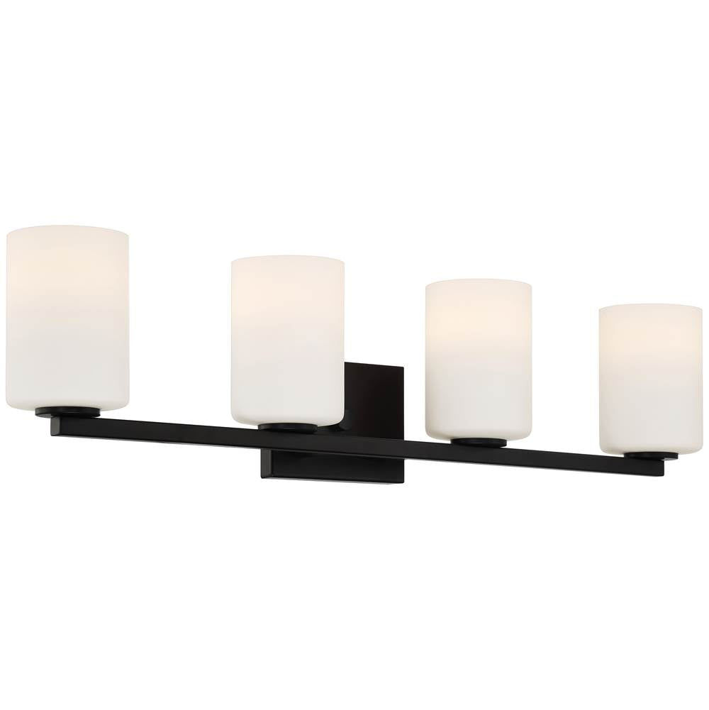 Access Lighting 62624LEDDLP-MBL/OPL Matte Black Sienna 4 Light Led Vanity Image 1