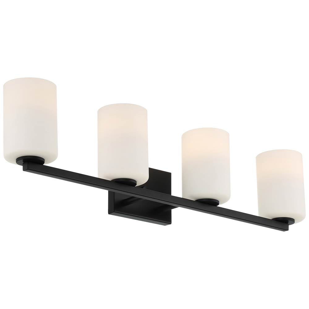Access Lighting 62624LEDDLP-MBL/OPL Matte Black Sienna 4 Light Led Vanity Image 3