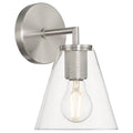Access Lighting 62631-BS/CLR Brushed Steel 1 Light Wall Sconce Image 1