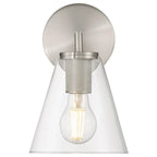Access Lighting 62631-BS/CLR Brushed Steel 1 Light Wall Sconce Image 6