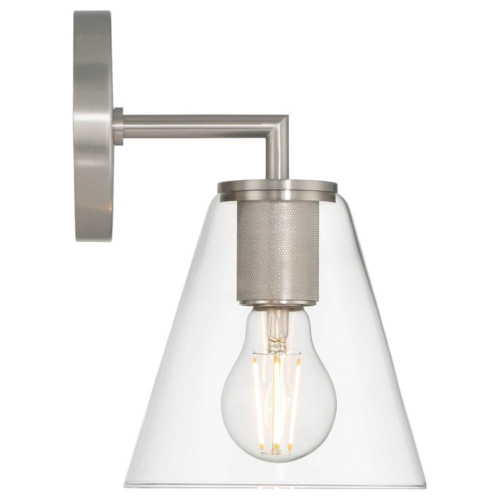 Access Lighting 62631-BS/CLR Brushed Steel 1 Light Wall Sconce Image 5