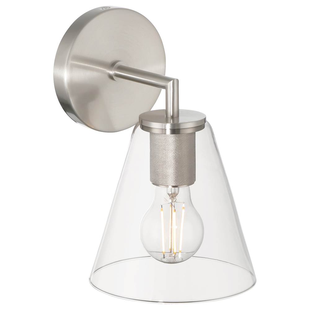 Access Lighting 62631-BS/CLR Brushed Steel 1 Light Wall Sconce Image 3