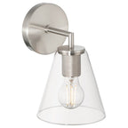 Access Lighting 62631-BS/CLR Brushed Steel 1 Light Wall Sconce Image 3
